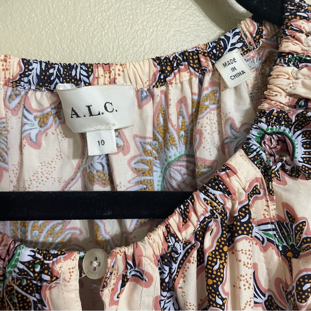 A.L.C. Augustine Cotton Midi Dress Size 10 - Picture 5 of 9